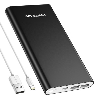 Poweradd Pilot 4GS 12000mAh Portable Power Bank with Lightning Input & Dual 3A USB Port