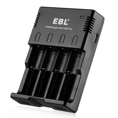 EBL li-ion Battery Charger for Li-ion 26650 18650 IMR/LiFePO4/Ni-MH/Ni-Cd AA AAA C Rechargeable Batteries