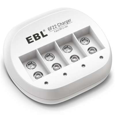 EBL 4 Bay 9V 6F22 Lithium ion Battery Charger  with USB Input